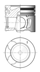 Piston 85 (STD) potrivit CITROEN C5 III; FORD GALAXY II, GALAXY MK II, MONDEO IV, S-MAX; JAGUAR XF I, XF SPORTBRAKE; LAND ROVER DISCOVERY SPORT, FREELANDER 2, RANGE ROVER EVOQUE 2.2D 10.06- - Img 2