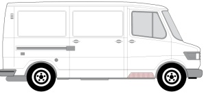 Podea cabina (scara) Dreapta potrivit MERCEDES T1 (601), T1 (601, 611), T1 (602), T1 (B601), T1 (B602), T1/TN 1977-1996 - (partea inferioara, reparatie) - Img 2