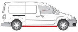 Prag auto Dreapta potrivit VW CADDY III, CADDY III/MINIVAN 4D 2004-2015 - (maxi) - Img 2