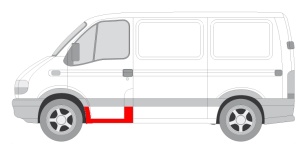 Prag auto Fata Stanga potrivit IVECO DAILY III, DAILY IV, DAILY V; RVI MASCOTT; NISSAN INTERSTAR; OPEL MOVANO A; RENAULT MASCOTT, MASTER II, MASTER PRO 1998-2010 - Img 2