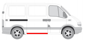 Prag auto Spate Dreapta potrivit NISSAN INTERSTAR; OPEL MOVANO A; RENAULT MASTER II, MASTER PRO -02.10 - Img 2