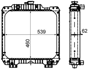 Radiator motor (cu rama) potrivit CASE IH JX; NEW HOLLAND TD 8035.25-NEF4(F4GE0454A) 01.02- - Img 4
