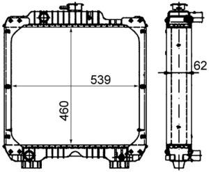 Radiator motor (cu rama) potrivit NEW HOLLAND TD, TL NEF4(F4GE0454A) - Img 4