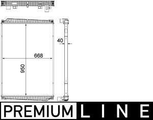 Radiator motor (fara cadru) potrivit MAN TGL I, TGM I D0836LFL40-D0836LFLAP 04.05-03.22 - Img 3