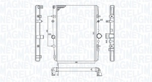 Radiator motor (Manual) potrivit CITROEN C5 I; PEUGEOT 406, 607 1.8-2.2 - Img 2