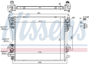 Radiator motor (Manual) potrivit JAGUAR XF I, XF SPORTBRAKE, XJ 2.0/2.2D/3.0D - Img 4
