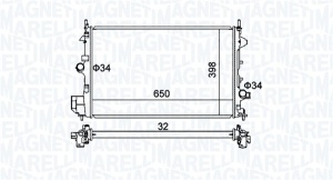 Radiator motor potrivit OPEL SIGNUM, VECTRA C, VECTRA C GTS; SAAB 9-3 1.9D - Img 2