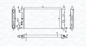 Radiator racire motor (manual) potrivit OPEL CORSA B 1.0/1.2 11.96-09.00 - Img 2