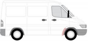 Segment aripa Fata Dreapta (partea din spate/partea interioara) potrivit MERCEDES SPRINTER 2-T (B901, B902), SPRINTER 3-T (B903), SPRINTER 4-T (B904) 02.95-05.06 - Img 2