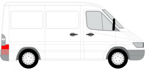 Segment aripa spate Dreapta (partea inferioara, post, scazut) potrivit MERCEDES SPRINTER 2-T (B901, B902), SPRINTER 3-T (B903), SPRINTER 4-T (B904), SPRINTER 5-T (B905) 02.95-05.06 - Img 2