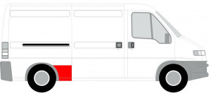 Segment aripa Spate Dreapta potrivit CITROEN JUMPER I; FIAT DUCATO; PEUGEOT BOXER pana in 2006 - (inainte roata, model mediu / lung) - Img 2