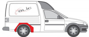 Segment aripa Spate Dreapta potrivit OPEL COMBO/MINIVAN pana in 2000 - Img 2