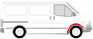 Segment reparatie aripa Dreapta (extern, aparatoare de noroi) potrivit FORD TRANSIT, TRANSIT TOURNEO 01.86-12.00 - Img 2