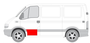 Segment reparatie usa Fata Stanga (strat, partea inferioara) potrivit RVI MASCOTT; NISSAN INTERSTAR; OPEL MOVANO A; RENAULT MASCOTT, MASTER II, MASTER PRO 07.98-02.10 - Img 2