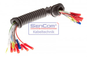 Set cabluri Cu furtun lichid de spalare parbriz (250mm, numar pini: 10, cu capac; cu furtun, Stanga) potrivit VW GOLF IV 1.4-3.2 08.97-06.05 - Img 2