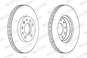 Set discuri frana (2 buc.) Fata Dreapta/Stanga potrivit CADILLAC BLS; FIAT CROMA, CROMA/KOMBI; LADA NOVA; OPEL SIGNUM, VECTRA C, VECTRA C GTS; SAAB 9-3, 9-3X 1.5-2.8 08.94- - Img 3