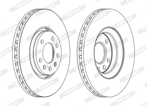 Set discuri frana (2 buc.) Fata Dreapta/Stanga potrivit CADILLAC BLS; OPEL SIGNUM, VECTRA C, VECTRA C GTS; SAAB 9-3, 9-3X 1.8-3.2 08.02- - Img 2