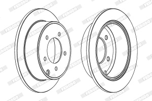 Set discuri frana (2 buc.) Spate Dreapta/Stanga potrivit CHRYSLER 200, SEBRING; DODGE AVENGER, CALIBER; JEEP COMPASS, PATRIOT 1.8-3.6ALK 06.06- - Img 3