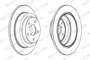 Set discuri frana (2 buc.) Spate Dreapta/Stanga potrivit SUBARU FORESTER, IMPREZA, LEGACY I, LEGACY II, LEGACY IV, LEGACY OUTBACK, REX II 0.7-3.0 08.82-08.09 - Img 3