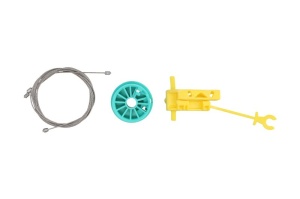 Set reparatie macara geam Fata Stanga potrivit NISSAN PRIMASTAR; OPEL VIVARO A; RENAULT TRAFIC II dupa 2001 - (set)