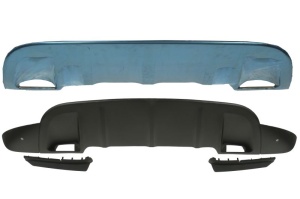Spoiler bara fata potrivit Porsche CAYENNE II 92A/958 2010-2014 - negru /argintiu
