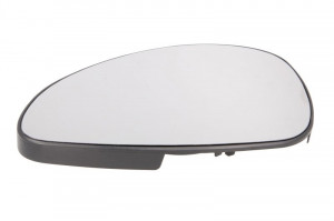 Sticla oglinda exterioara Stanga potrivit CITROEN C4, C4 I 2004-2013 pana in 2009 - (convexa, incalzita, crom)