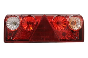 Stop spate dreapta EUROPOINT II (24V, cu intermitent, cu far de ceata, marsarier, cu stop, lumina de parcare, reflector triunghiular, conector: 4x 2PIN/ASS2 7PIN) potrivit SCHMITZ - Img 1