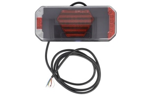 Stop spate dreapta (LED, 12/24V, cu intermitent, cu lumina de ceata, lumina de marșarier, cu lumina stop, lumini parcare, reflector, indicator dinamic, lungimea cablu : 2m) - Img 1