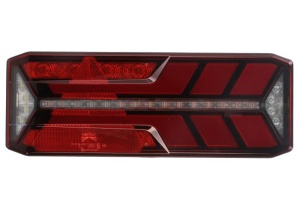 Stop spate stanga ECOLED III (LED, 24V, cu intermitent, cu far de ceata, marsarier, cu stop, lumina de parcare, reflector triunghiular, indicator dinamic, conector: AMP 7PIN) - Img 1