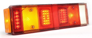 Stop spate stanga (LED, 24V, cu intermitent, cu lumina de ceata, lumina de marșarier, cu lumina stop, lumini parcare, cu lumina placuta inmatriculare, reflector, lumina laterala, conector: Bayonet 8PIN) - Img 1