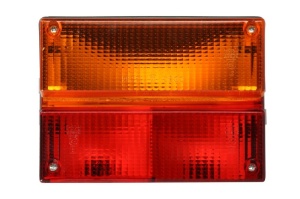 Stop spate stanga (P21W/R5W, 12V, portocaliu/rosu, cu intermitent, cu stop, lumina de parcare, cu iluminare placuta) potrivit DEUTZ FAHR 100, 120, 140, 110, 125, 130, 150, 610 TIER 3, 620 TIER3; LAMBORGHINI 115 - Img 1