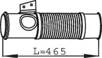 Teava esapament (diametru:114,3mm, lungime:465mm) potrivit SCANIA 4, P I, R I DC11.01-DT12.08 05.95-05.19 - Img 2