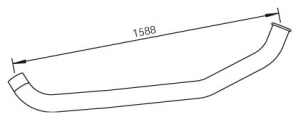 Teava esapament (lungime:1588mm) potrivit MAN M 2000 M D0826LF10-D0836LFL05 08.95-12.05 - Img 2