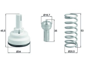 Termostat lichid racire (87°C) potrivit VW EOS, GOLF PLUS V, JETTA III 1.6 12.04-10.10 - Img 1