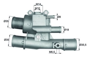Termostat lichid racire (88°C, in carcasa) potrivit FIAT BRAVA, BRAVO I, MAREA, PALIO, SIENA; LANCIA DELTA II 1.6/1.6CNG 10.95-12.12 - Img 1