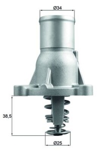 Termostat lichid racire (92°C, in carcasa) potrivit FIAT STILO; OPEL ASTRA H, ASTRA H GTC, CORSA D, CORSA E, INSIGNIA A, MERIVA A, ZAFIRA B, ZAFIRA B/MINIVAN; SAAB 9-5 1.6/1.6CNG 03.05- - Img 1
