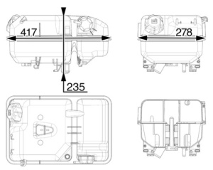 Vas expansiune lichid racire (cu conector) potrivit DAF CF, XF 106 10.12- - Img 3