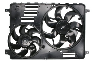 Ventilator radiator (cu carcasa) potrivit VOLVO S60 II, S80 II, V60 I, V60 II, V70 II, V70 III, V70 III/KOMBI, XC60 I, XC60 II, XC70 II 2.0-4.4 05.05-12.21 - Img 1