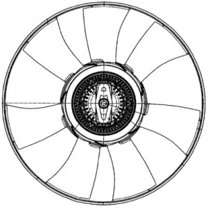 Ventilator radiator potrivit VW CRAFTER 30-35, CRAFTER 30-50 2.0D 05.11-12.16 - Img 2