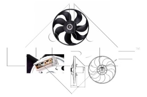 Ventilator radiator potrivit VW PASSAT B3/B4 1.6-2.9 02.88-05.97 - Img 3
