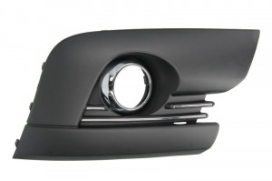 Acoperire bara fata Stanga potrivit PEUGEOT 3008 2009-2016 2009-2013 - (cu gauri pentru lampa de ceata, crom/negru)