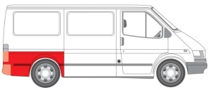 Aripa spate Dreapta (partea inferioara) potrivit FORD TRANSIT - Img 2