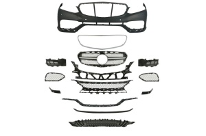 Bara Fata, cu dunga rosie, AMG STYLING, cu grilaj; cu grilaje; cu intarire; cu paranteze montaj, cu gauri senzorii parcare, grunduit potrivit MERCEDES E T-MODEL S212 02.13