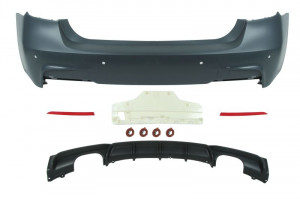 Bara Spate, M PERFORMANCE/pachet M, complet, numar gauri senzorii parcare: 4, grunduit potrivit BMW 3 F30, F80, 3 F31 Sedan 10.11-03.19 - Img 2