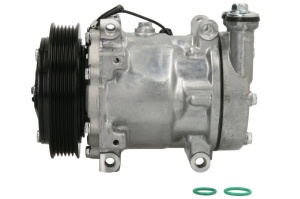 Compresor climatizare potrivit ALFA ROMEO 145, 146, 147, 156, 166, GT, GTV, SPIDER; FIAT BARCHETTA, BRAVA, BRAVO I, COUPE, MAREA, MULTIPLA, STILO; LANCIA DELTA II, LYBRA 1.6-2.0 06.93-09.10 - Img 1