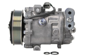 Compresor climatizare potrivit ALFA ROMEO MITO; CITROEN NEMO, NEMO/MINIVAN; FIAT DOBLO, DOBLO CARGO, FIORINO, FIORINO/MINIVAN, LINEA, PUNTO, QUBO, ULYSSE; LANCIA DELTA III 1.3D-2.0 08.02- - Img 1
