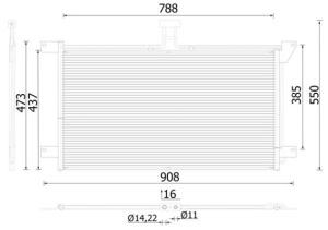 Condensator climatizare 772x438x16 potrivit SCANIA 4 05.95-04.08 - Img 1