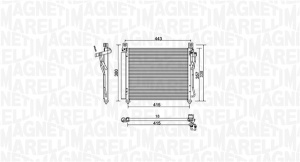 Condensator climatizare (cu uscator) potrivit KIA PICANTO I 1.0-1.1LPG 04.04-09.11 - Img 2