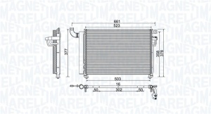 Condensator climatizare (cu uscator) potrivit KIA RIO II 1.5D 03.05-12.11 - Img 1