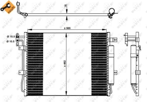 Condensator climatizare (cu uscator) potrivit LAND ROVER DISCOVERY IV, RANGE ROVER SPORT I 3.0D/3.6D 04.06-12.18 - Img 3